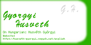 gyorgyi husveth business card