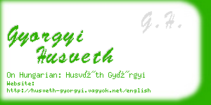 gyorgyi husveth business card